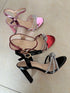 Ankle Strap Shiny Heels